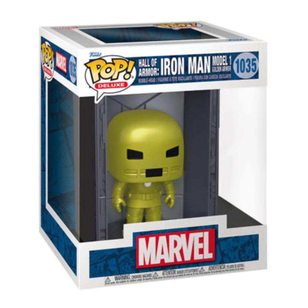 Gametraders Rouse Hill Pop Vinyls Marvel Comics - Hall Of Armor Iron Man Model I Golden Armor Metallic US Exclusive Pop! Deluxe 4 Gametraders Rouse Hill Pop Vinyls Marvel Comics - Hall Of Armor Iron Man Model I Golden Armor Metallic US Exclusive Pop! Deluxe