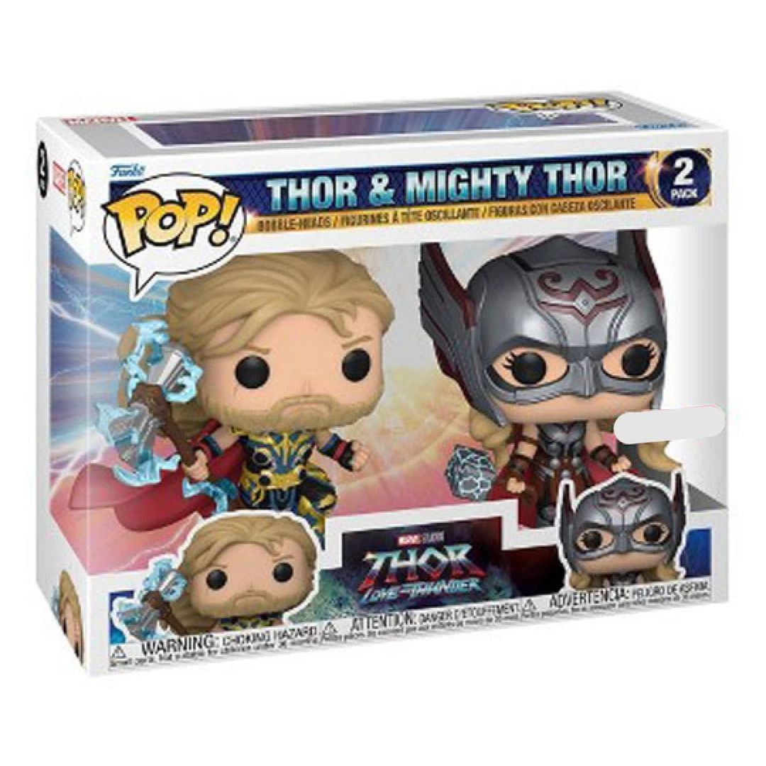 Gametraders Rouse Hill Thor 4: Love And Thunder - Thor & Mighty Thor US Exclusive Pop! 2-Pack Pop Vinyls 4 Gametraders Rouse Hill Thor 4: Love And Thunder - Thor & Mighty Thor US Exclusive Pop! 2-Pack Pop Vinyls