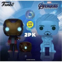 Gametraders Rouse Hill Avengers 4: Endgame - Morgan & Hologram Tony Glow With Helmet US Exclusive Pop! Vinyl 2-Pack Pop Vinyls