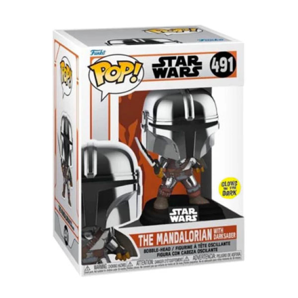 Gametraders Rouse Hill Star Wars: The Mandalorian - Mandalorian With DarkSaber Glow Metallic US Excl Pop! Vinyl Pop Vinyls 4 Gametraders Rouse Hill Star Wars: The Mandalorian - Mandalorian With DarkSaber Glow Metallic US Excl Pop! Vinyl Pop Vinyls