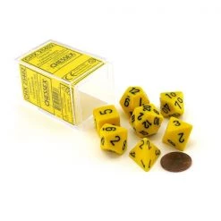 Gametraders Rouse Hill Board Games CHX 25402 Opaque Polyhedral Yellow/black 7-Die Set