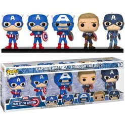 Gametraders Rouse Hill Captain America - Through The Ages Year Of The Shield US Exclusive Pop! Vinyl 5-Pack