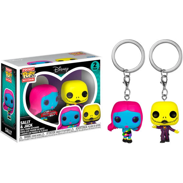 Gametraders Rouse Hill Pop Vinyls The Nightmare Before Christmas - Jack & Sally Black Light US Exclusive Pocket Pop! Keychain 2-Pack 3 Gametraders Rouse Hill Pop Vinyls The Nightmare Before Christmas - Jack & Sally Black Light US Exclusive Pocket Pop! Keychain 2-Pack