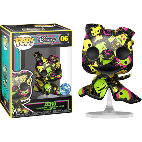 Gametraders Rouse Hill Pop Vinyls The Nightmare Before Christmas - Zero Black Light (Artist) US Exclusive Pop! Vinyl With Protector 5 Gametraders Rouse Hill Pop Vinyls The Nightmare Before Christmas - Zero Black Light (Artist) US Exclusive Pop! Vinyl With Protector