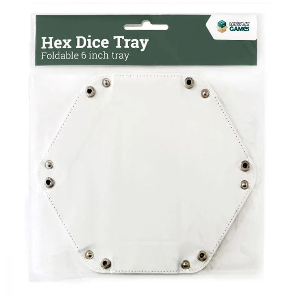 Gametraders Rouse Hill LPG Hex Dice Tray 6" White 3 Gametraders Rouse Hill LPG Hex Dice Tray 6" White