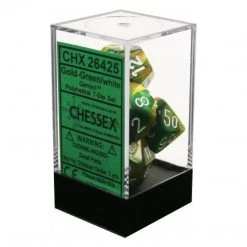 Gametraders Rouse Hill CHX 26425 Gemini Gold-Green/White 7-Die Set Board Games 5 Gametraders Rouse Hill CHX 26425 Gemini Gold-Green/White 7-Die Set Board Games