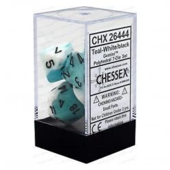 Gametraders Rouse Hill CHX 26444 Gemini Teal-White/Black 7-Die Set
