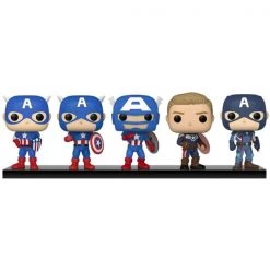 Gametraders Rouse Hill Captain America - Through The Ages Year Of The Shield US Exclusive Pop! Vinyl 5-Pack