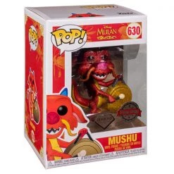 Gametraders Rouse Hill Mulan - Mushu With Gong Diamond Glitter US Exclusive Pop! Vinyl