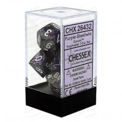 Gametraders Rouse Hill CHX 26432 Gemini Purple-Steel/White 7-Die Set