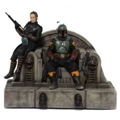 Gametraders Rouse Hill Star Wars: The Mandalorian - Boba Fett & Fennec Shand On Throne Deluxe 1:10 Scale Statue Collectables