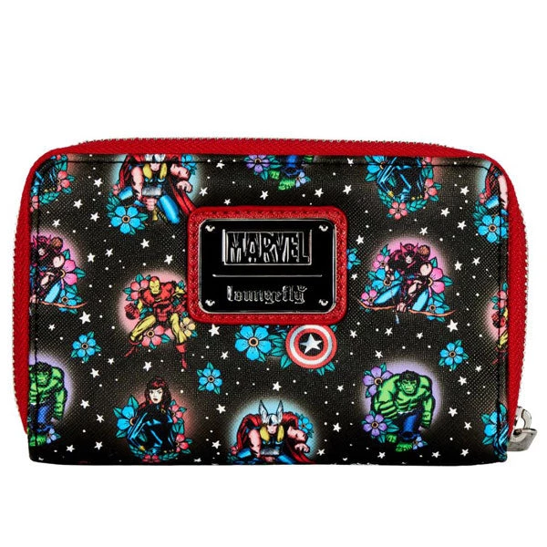 Gametraders Rouse Hill Loungefly - Marvel Comics - Avengers Floral Tattoo Zip Purse 7 Gametraders Rouse Hill Loungefly - Marvel Comics - Avengers Floral Tattoo Zip Purse