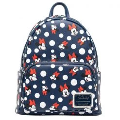 Gametraders Rouse Hill Loungefly - Disney - Minnie Mouse Polka Dots Navy Mini Backpack