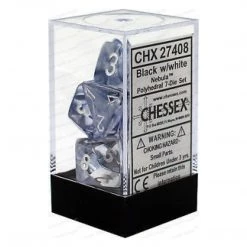 Gametraders Rouse Hill CHX 27408 Nebula Black/white 7-Die Set Board Games 5 Gametraders Rouse Hill CHX 27408 Nebula Black/white 7-Die Set Board Games