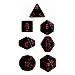 Gametraders Rouse Hill CHX 25418 Opaque Polyhedral Black/red 7-Die Set Board Games