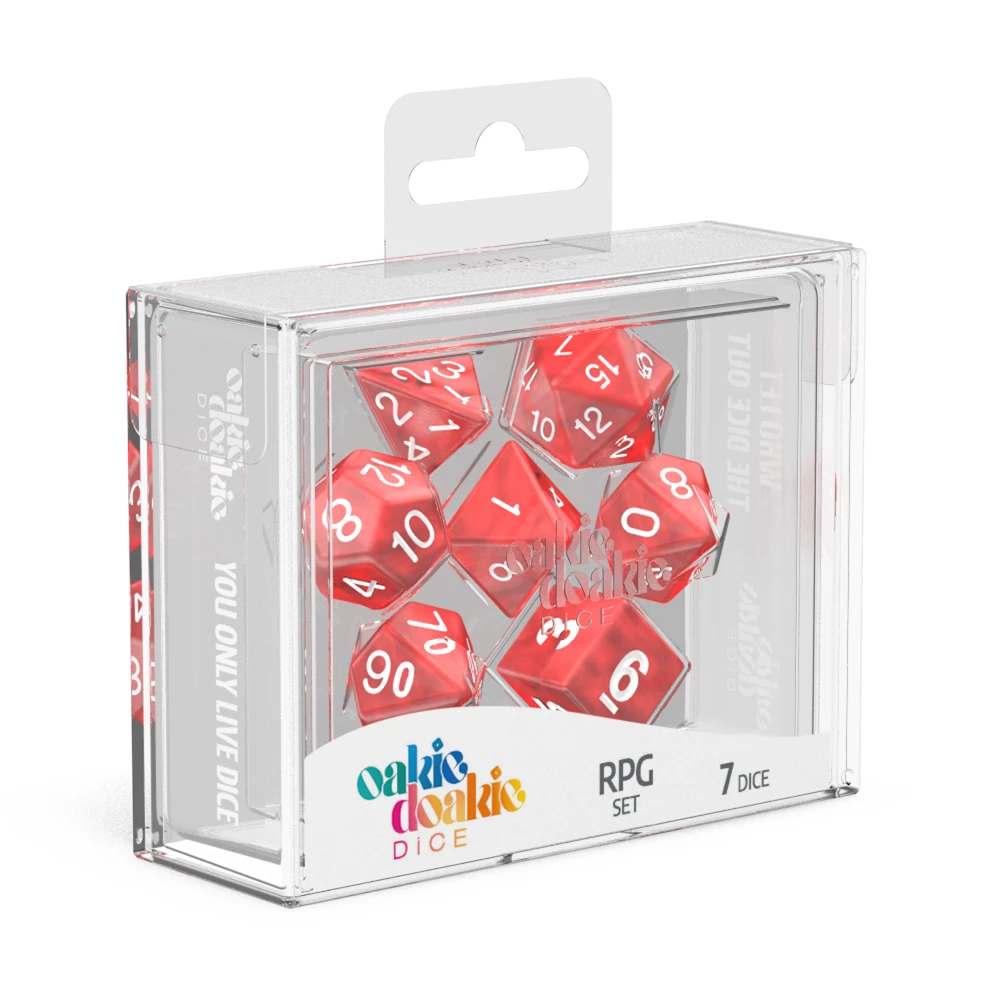 Gametraders Rouse Hill Board Games Oakie Doakie Dice RPG Solid Marble Red 3 Gametraders Rouse Hill Board Games Oakie Doakie Dice RPG Solid Marble Red