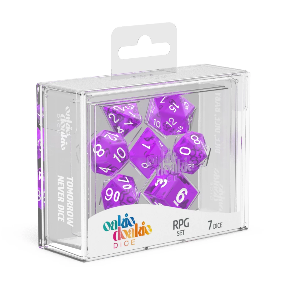 Gametraders Blacktown Board Games Oakie Doakie Dice RPG Translucent Purple 3 Gametraders Blacktown Board Games Oakie Doakie Dice RPG Translucent Purple