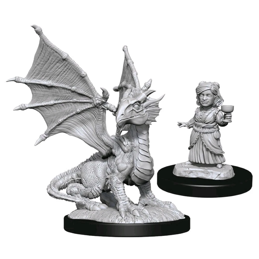 Gametraders Rouse Hill Dungeons & Dragons - Nolzur's Marvelous Unpainted Minis: Silver Dragon Wyrmling & Halfling 3 Gametraders Rouse Hill Dungeons & Dragons - Nolzur's Marvelous Unpainted Minis: Silver Dragon Wyrmling & Halfling