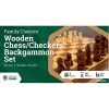 Gametraders Rouse Hill Board Games LPG Wooden Folding Chess/Checkers/Backgammon Set 30cm 1 Gametraders Rouse Hill Board Games LPG Wooden Folding Chess/Checkers/Backgammon Set 30cm