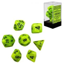 Gametraders Rouse Hill CHX 27430 Vortex Bright Green/black 7-Die Set Board Games