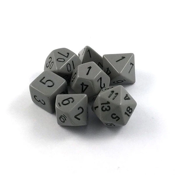 Gametraders Rouse Hill Board Games CHX 25410 Opaque Polyhedral Dark Grey/black 7-Die Set 3 Gametraders Rouse Hill Board Games CHX 25410 Opaque Polyhedral Dark Grey/black 7-Die Set