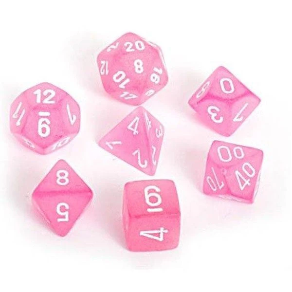 Gametraders Rouse Hill CHX 27464 Frosted Pink/white 7-Die Set Board Games 3 Gametraders Rouse Hill CHX 27464 Frosted Pink/white 7-Die Set Board Games