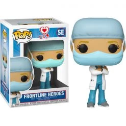 Gametraders Rouse Hill Pop Vinyls Pop! Heroes - Front Line Worker Female #1 Blue Pop! Vinyl