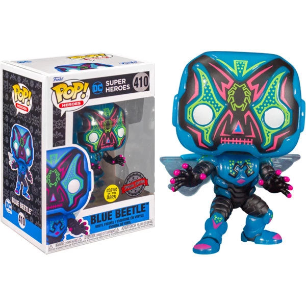 Gametraders Rouse Hill Pop Vinyls DC Comics - Blue Beetle Dia De Los DC Glow US Exclusive Pop! Vinyl 7 Gametraders Rouse Hill Pop Vinyls DC Comics - Blue Beetle Dia De Los DC Glow US Exclusive Pop! Vinyl