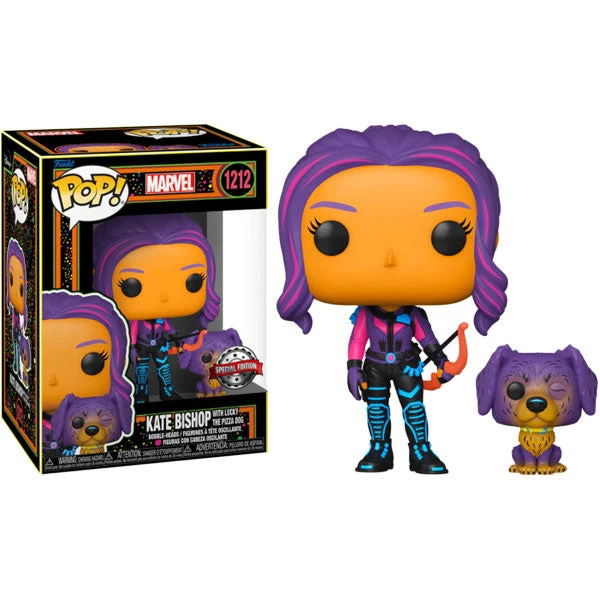 Gametraders Rouse Hill Hawkeye - Kate Bishop & Lucky Black Light US Exclusive Pop! Vinyl 5 Gametraders Rouse Hill Hawkeye - Kate Bishop & Lucky Black Light US Exclusive Pop! Vinyl