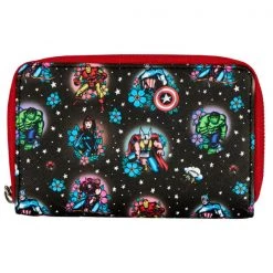 Gametraders Rouse Hill Loungefly - Marvel Comics - Avengers Floral Tattoo Zip Purse