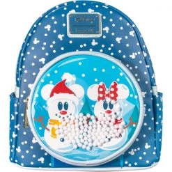Gametraders Rouse Hill Loungefly - Mickey Mouse - Snowman Snow Globe Mini Backpack