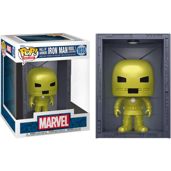 Gametraders Rouse Hill Pop Vinyls Marvel Comics - Hall Of Armor Iron Man Model I Golden Armor Metallic US Exclusive Pop! Deluxe 5 Gametraders Rouse Hill Pop Vinyls Marvel Comics - Hall Of Armor Iron Man Model I Golden Armor Metallic US Exclusive Pop! Deluxe