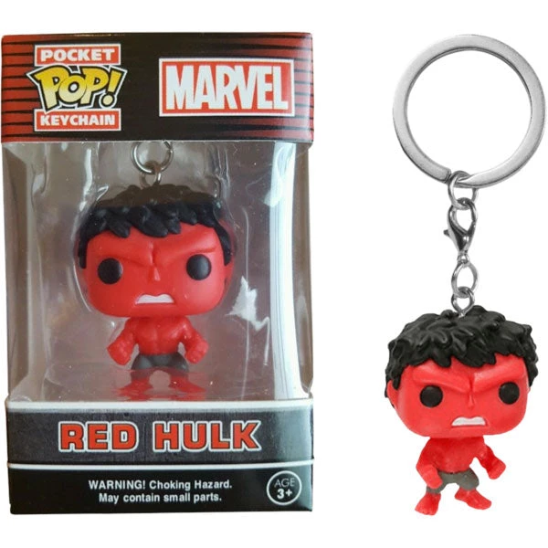 Funko Hulk - Red Hulk US Exclusive Pocket Pop Vinyl Keychain Pop Vinyls 3 Funko Hulk - Red Hulk US Exclusive Pocket Pop Vinyl Keychain Pop Vinyls