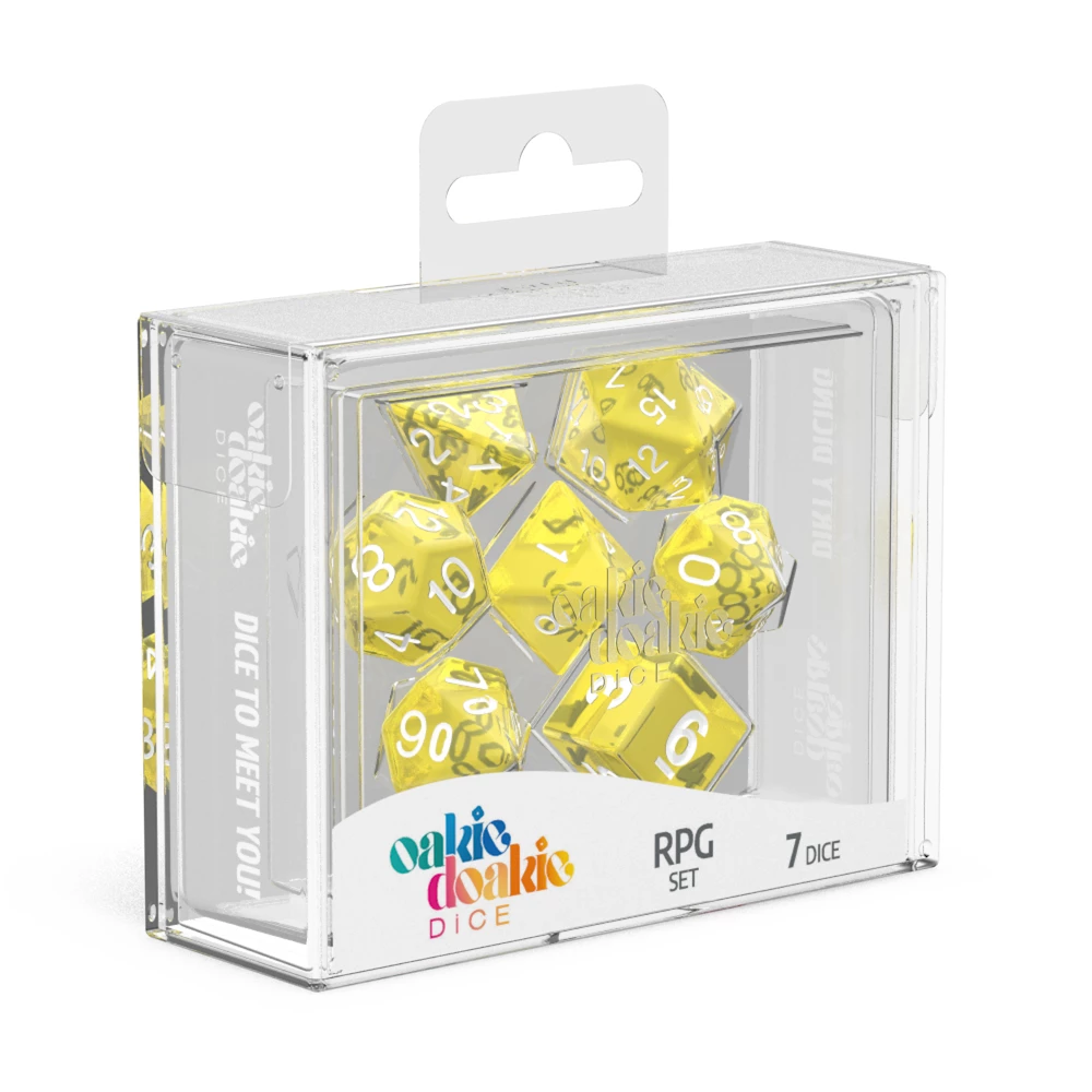 Gametraders Blacktown Oakie Doakie Dice RPG Translucent Yellow 3 Gametraders Blacktown Oakie Doakie Dice RPG Translucent Yellow